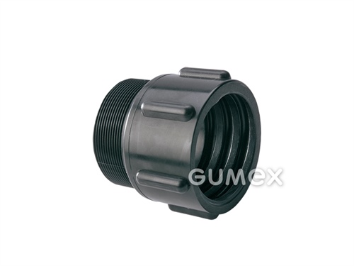 Koncovka 242 pre hadice AIRDUC 341, 345, 351, 352, 355, TIMBERDUC 533, DN 50mm, vonkajší závit G 2", Pre-PUR (éterová báza), -40°C/+90°C, čierna